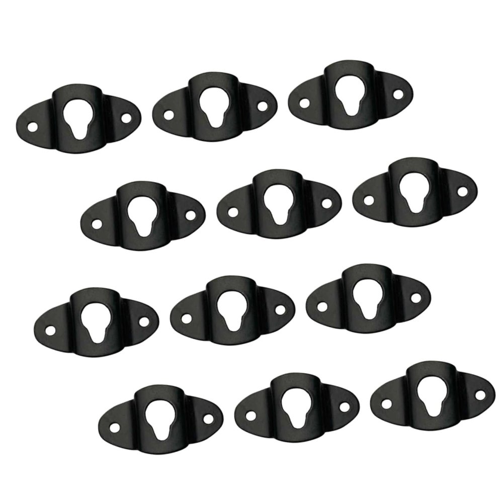 DIYEAH 20pcs Sturdy Wall Speaker Mount Hooks Iron Hanger Plates for Audio Speaker Hanging Small Hooks