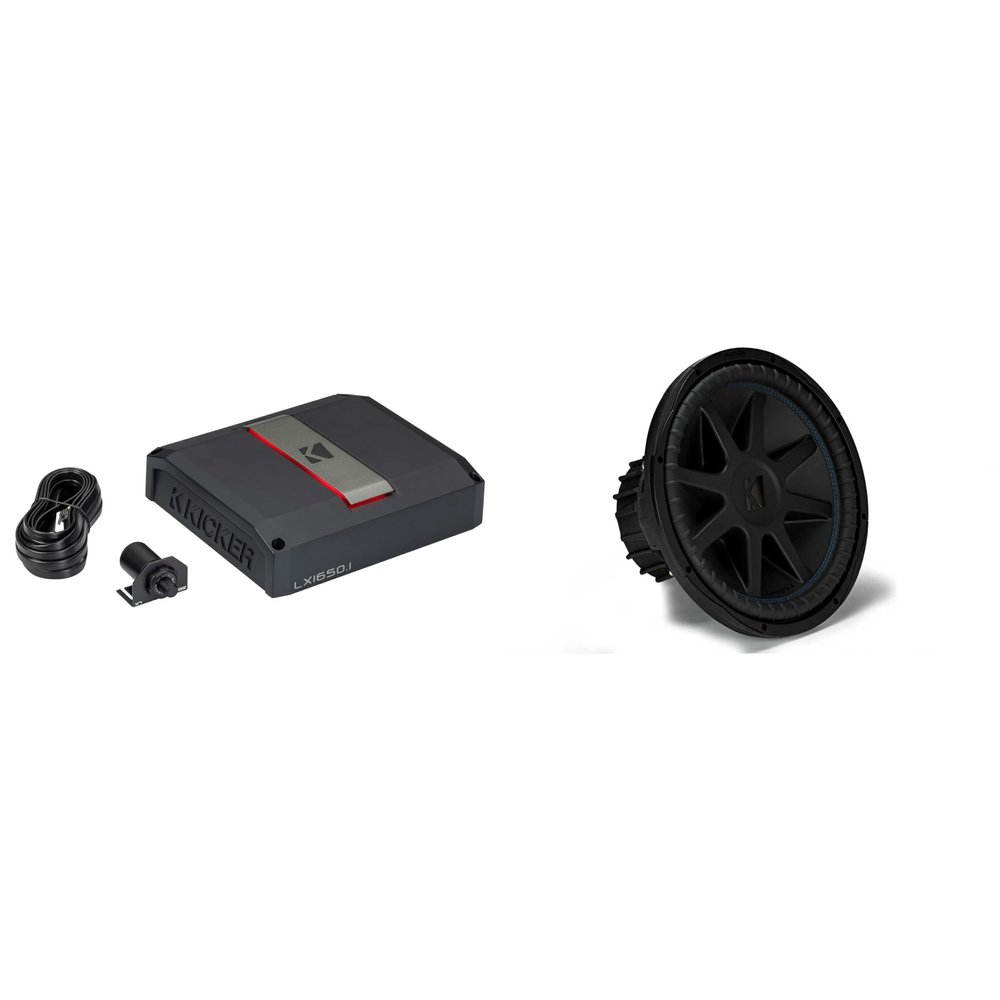 Kicker 50CVX152 CompVX 15" Sub, Dual 2-Ohm & 51LX16501 Mono Amp Bundle