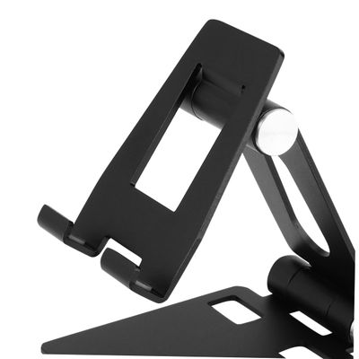 balacoo 1Pc Foldable Tablet Holder Portable Desktop Tablet Stand for Phones Tablets Durable Base for Cooking Homework Presentations and Entertainment Black