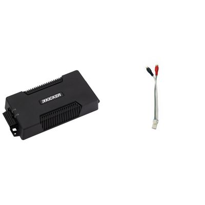 Kicker 48PXA3001 UTV Marine Amplifier & Non-Ride Command RCA Adapter