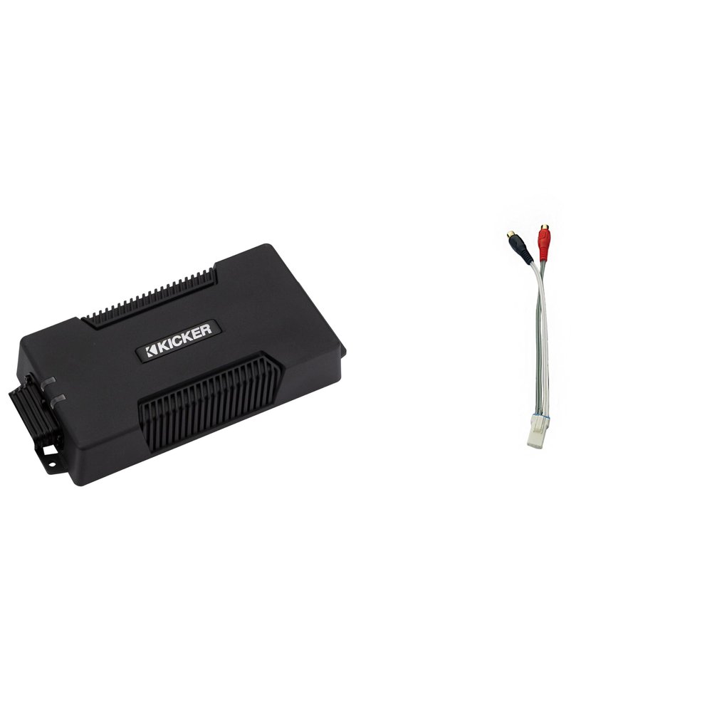 Kicker 48PXA3001 UTV Marine Amplifier & Non-Ride Command RCA Adapter