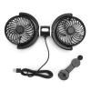 Akozon Dual Car Cooling Fan 360 Rotatable 3 Speed USB Powered Backseat Car Fan for Van Truck SUV RV DC 5V view 1