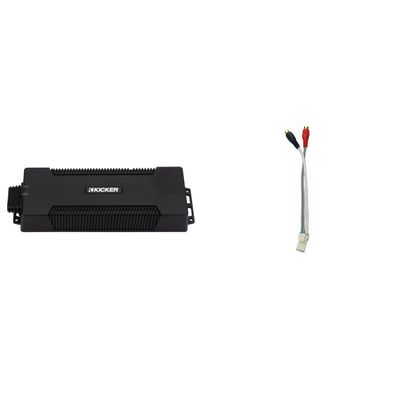 Kicker 48PXA10005 UTV Marine Amplifier & Non-Ride Command RCA Adapter