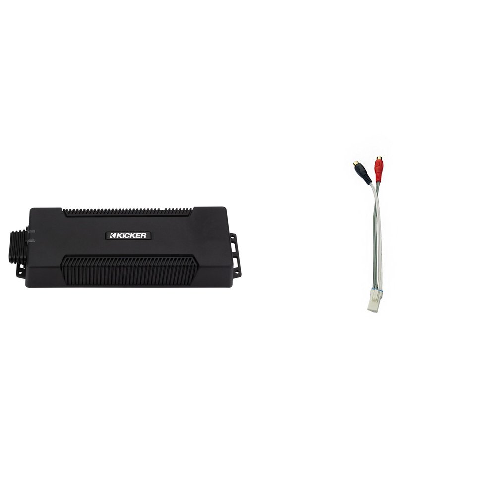 Kicker 48PXA10005 UTV Marine Amplifier & Non-Ride Command RCA Adapter