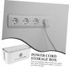 Angoily Cable Storage Box White Cable Organizer Lid for Power Strips Wire Arranging Case for Orderly Spaces view 4