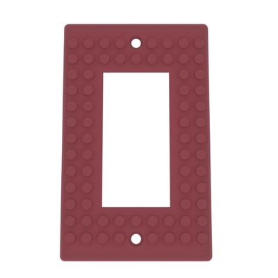 Building Brick Light Switch Cover Plate - Compatible with Standard Construction Blocks - Single Decora (Crimson Red Sparkle)