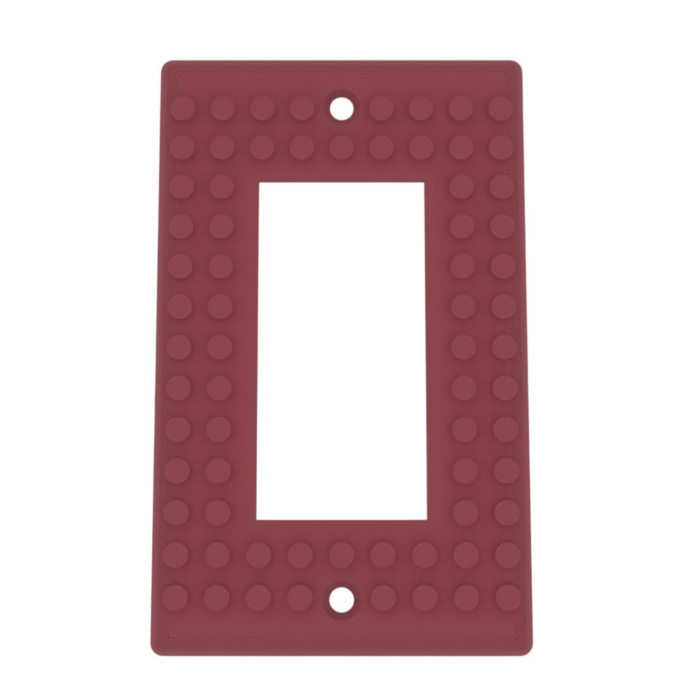 Building Brick Light Switch Cover Plate - Compatible with Standard Construction Blocks - Single Decora (Crimson Red Sparkle)