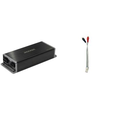 Kicker 51KPX3004 UTV Marine Amplifier & Non-Ride Command RCA Adapter