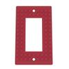 Building Brick Light Switch Cover Plate - Compatible with Standard Construction Blocks - Single Decora (Maroon Red) view 1