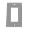 Building Brick Light Switch Cover Plate - Compatible with Standard Construction Blocks - Single Decora (Light Gray) view 1
