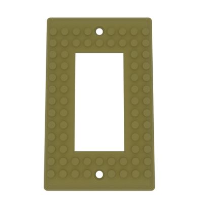 Building Brick Light Switch Cover Plate - Compatible with Standard Construction Blocks - Single Decora (Bronze)