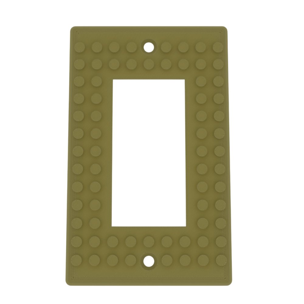 Building Brick Light Switch Cover Plate - Compatible with Standard Construction Blocks - Single Decora (Bronze)