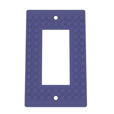 Building Brick Light Switch Cover Plate - Compatible with Standard Construction Blocks - Single Decora (Nebulae (Green Shimmer))