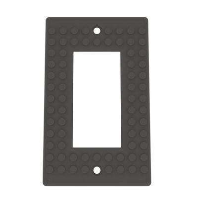 Building Brick Light Switch Cover Plate - Compatible with Standard Construction Blocks - Single Decora (Onyx Black Sparkle)