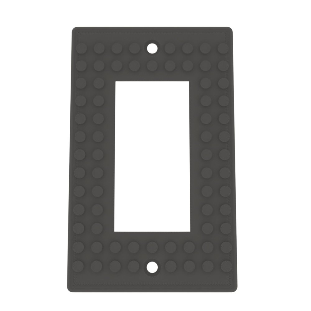 Building Brick Light Switch Cover Plate - Compatible with Standard Construction Blocks - Single Decora (Onyx Black Sparkle)