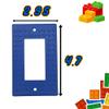 Building Brick Light Switch Cover Plate - Compatible with Standard Construction Blocks - Single Decora (Dark Gray) view 4