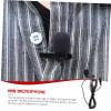 CORHAD 2Pcs Clip-On Microphone for Live Streaming Phone and PC Recording Black Denoise Mini Mic 4-Pole Connector view 4