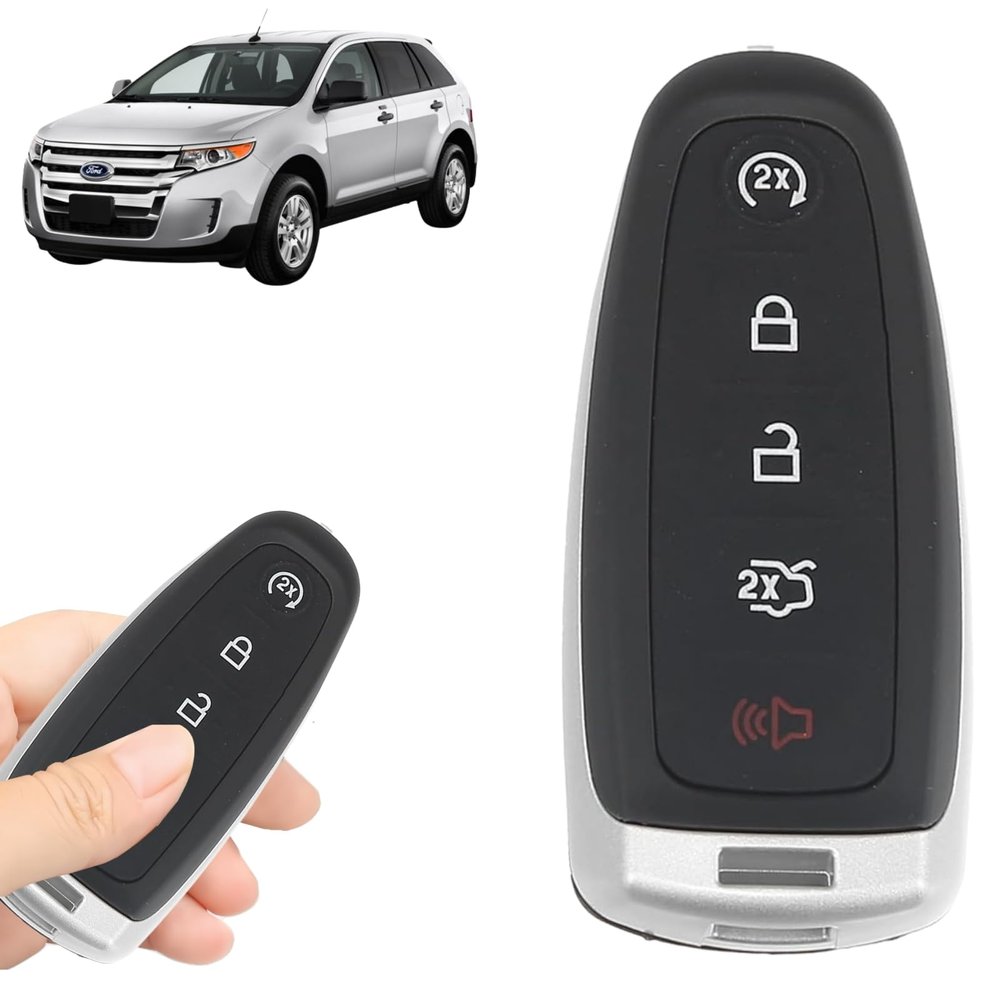 Boxonly 315MHz Smart Key Fob M3N5WY8609 with 5 Buttons & Door Key for Ford Edge,Explorer,Flex,Taurus,Expedition,Focus,Escape,for Lincoln MKS,MKT,MKX,NavigatorKeyless Remote Replacement
