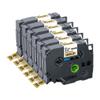 12mm Tze231 Compatible Label Tape for 231 131 631 831 931 334 335 Includes 6/12PK for PTH110 Label Maker(6PK Black on Gold) view 1