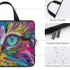 A Psychedelic Cat Laptop Sleeve Case Laptop Sleeve Bag with Handle Ultra-Thin Computer Bag Cover 10inch view 3