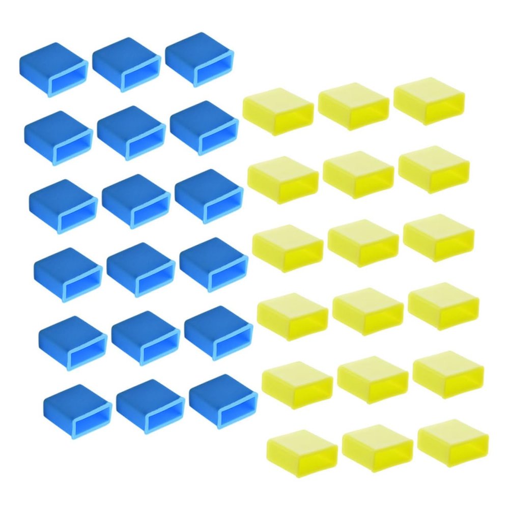 DOITOOL 40pcs USB Dust Caps Silicone USB Port Protectors Dustproof Plug for Charging Cables Easy Install for Data Cable