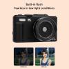 5K 75MP Digital Camera, Compact WiFi Camerawith 3 Inch 180 Flip Screen Flash, 18X Zoom, 32GB Memory Card, UHD AF Autofocus Video Camera for Photography (32GB) view 4