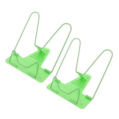 Adjustable Reading Bracket 2PCS Multi-Purpose Book Support Shelf Angle Adjustable Book Stand for Home Study and Reading Sturdy Design for Textbooks and Cookbooks (Green)