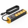 CCCEI Heavy Duty Surge Protector Power Strip 20 Amp Individual Switches. 6FT 12 Gauge Extension Cord with Multiple Outlets. Kitchen, Garage, Shop, Industrial Wall Mount Electric Extender, Yellow. view 1