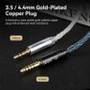 2M IEM Cable in Ear Monitor Cable KBEAR ST24 Plus with 3.5mm Silver-Plated Plug for KZ ZS10PRO/Castor/EDX PRO/ZSN PRO X/ZAR/AS24/ES4/ZAS/AS16,CCA CRA/C10/C12 (3.5MM, Silver, QDC) view 4