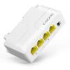 Karono Gigabit PoE Extender 4 Port, 1 in 3 Out Ethernet Passthrough Switch | 10/100/1000Mbps IEEE 802.3af/at | Din Rail Mount | Plug and Play for Security Cameras, IP Devices view 1