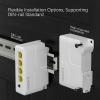 Karono Gigabit PoE Extender 4 Port, 1 in 3 Out Ethernet Passthrough Switch | 10/100/1000Mbps IEEE 802.3af/at | Din Rail Mount | Plug and Play for Security Cameras, IP Devices view 2