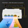 Karono Gigabit PoE Extender 4 Port, 1 in 3 Out Ethernet Passthrough Switch | 10/100/1000Mbps IEEE 802.3af/at | Din Rail Mount | Plug and Play for Security Cameras, IP Devices view 4