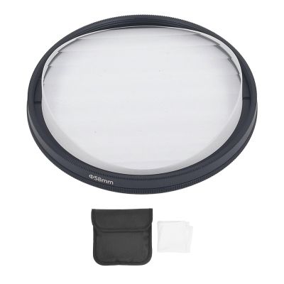Camera Linear Filter, MRC Coating Linear Glass Prism Camera Foreground Blur Repeated Color Images Filter for Photography (58mm)