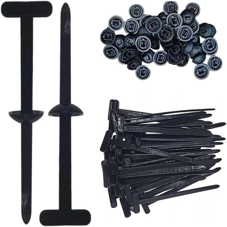 100pcs Nylon Universal Cable Tie Buckle Heavy Duty Self-Locking Zip Ties With Pin & Button Design, Plastic Cable Ties Tool, UV Resistant Wire Ties for Car Daily Repair