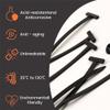 100pcs Nylon Universal Cable Tie Buckle Heavy Duty Self-Locking Zip Ties With Pin & Button Design, Plastic Cable Ties Tool, UV Resistant Wire Ties for Car Daily Repair view 3