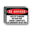 (3Pcs) Lack of Planning on Your Part Doesnt Constitute an Emergency on My Part Sticker Funny Sarcastic Sayings Humorous Vinyl Decal for Tumbler Laptop Tablet Books Phone -Size 3x2.2 Inches view 1