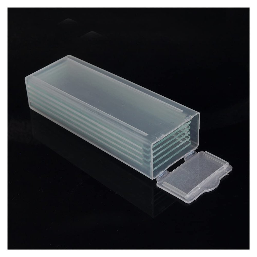 JOEBO Microscope Kit 5Pcs 1mm Thickness Cavity Glass Coverslips Blank Sample Cover Glass Microscope Lens Adapters