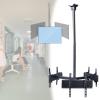 32-75 inch TV Ceiling Mount with Up/Down Angle Adjustment 15 for Flat Monitors on Straight Ceilings, 3 Screen/4 Screen TV Ceiling Bracket, Max VESA 400x400mm,3screen view 1