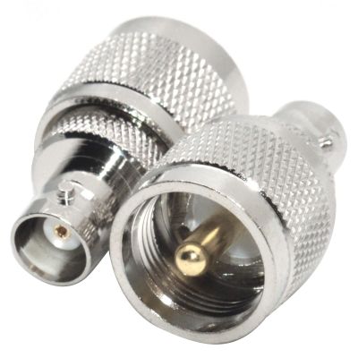 BNC UHF RF Coaxial Coax Adapter, BNC Female to UHF Male Connector Adapter, 2Pcs