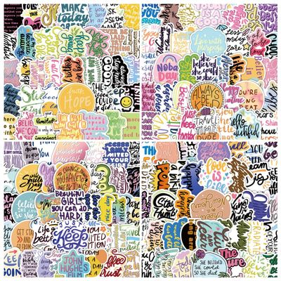 200PCS English Inspirational Words Stickers for Students Teachers Teens Adults,Motivational Waterproof Decals for Water Bottle Scrapbook Phone Laptop Journal Guitar Computer Skateboard Luggage