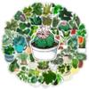 Green Plants Stickers 50PCS for Adults Kids Teens,Potted Plant Floral Waterproof Decals for Laptop Phone Guitar Water Bottle Scrapbook Guitar Journal Helmet Computer Refrigerator Luggage Notebook view 2