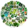 Green Plants Stickers 50PCS for Adults Kids Teens,Potted Plant Floral Waterproof Decals for Laptop Phone Guitar Water Bottle Scrapbook Guitar Journal Helmet Computer Refrigerator Luggage Notebook view 3