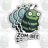 3 Pcs Zom-Bee Sticker  Funny Zombie Bee Pun Vinyl Decal for Water Bottle, Laptop, Helmet, Notebook, Car, Horror Cute Cartoon Sticker Gift Halloween  3 Inch view 1