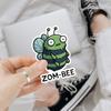3 Pcs Zom-Bee Sticker  Funny Zombie Bee Pun Vinyl Decal for Water Bottle, Laptop, Helmet, Notebook, Car, Horror Cute Cartoon Sticker Gift Halloween  3 Inch view 2