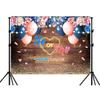 20X10FT Baby Gender Reveal Backdrop He or She What Will Baby Be Pink Blue Floral Wooden Photography Background Party Decorations Cake Table Banner Decor Photo Studio Shoot Props view 2