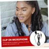 BESPORTBLE 2Pcs Clip-On Mini Microphone Black Lavalier Mic for Smartphone and Laptop Noise-Cancelling Hand Free Microphone for Live Streaming and Recording view 2