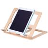 Housoutil Foldable Wooden Reading Stand Portable Multi-Purpose Book Holder for Desktop Adjustable Height Book Reading Bracket Page Clips for Cookbooks and Tablets view 1
