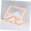 Housoutil Foldable Wooden Reading Stand Portable Multi-Purpose Book Holder for Desktop Adjustable Height Book Reading Bracket Page Clips for Cookbooks and Tablets view 4