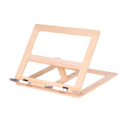 OSALADI Foldable Reading Stand Portable Wooden Book Holder for Tablets Books Adjustable Height Angle for Reading Cooking and Study