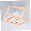 OSALADI Foldable Reading Stand Portable Wooden Book Holder for Tablets Books Adjustable Height Angle for Reading Cooking and Study view 2